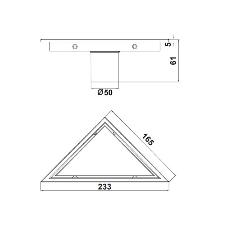 shower drain size